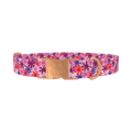 Colorful Cornflower Dog Collar - metal rose gold
