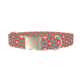 Groovy Hearts Dog Collar - metal silver