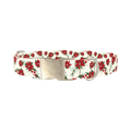 Festive Poinsettia Dog Collar - metal silver