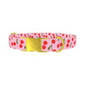 Cherry Pattern Dog Collar - metal gold
