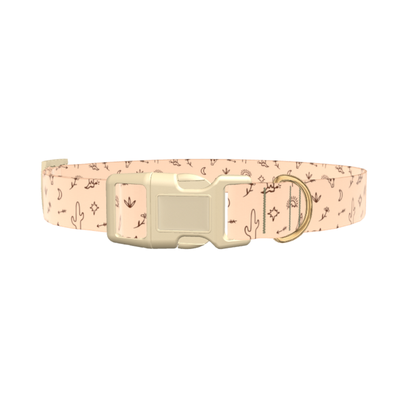 Southwestern Desert Dog Collar - plastic rose gold