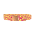 Yellow Zebra Pattern Dog Collar - metal rose gold
