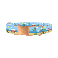 Beach Vacation Dog Collar - metal rose gold