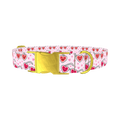Heart Glasses Dog Collar - metal gold