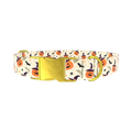 Witchy Pumpkin Halloween Dog Collar - metal rose gold
