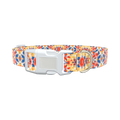 Multicolor Tie Dye Dog Collar - plastic rose gold
