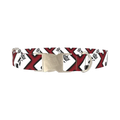 Royal Card Pattern Dog Collar - metal silver
