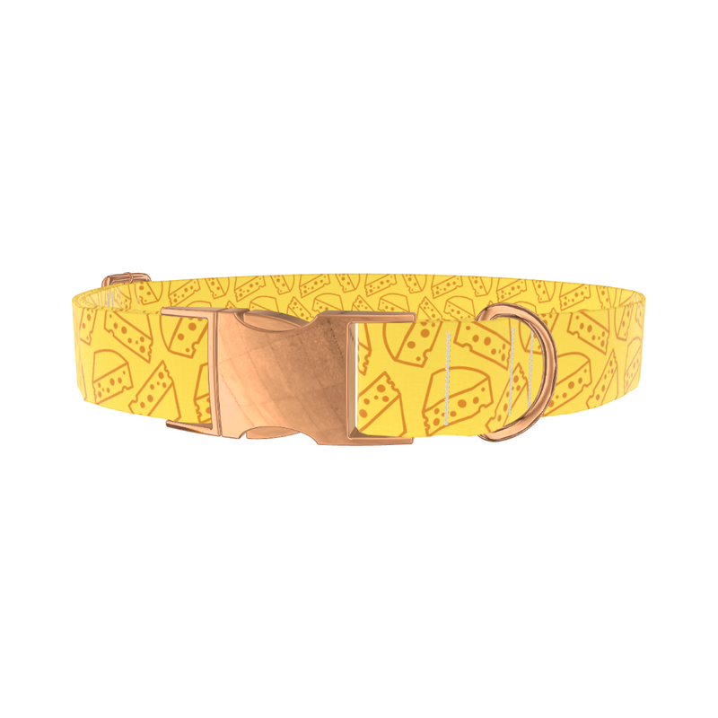 Cheese Slice Pattern Dog Collar
