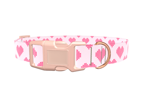 Geometric Heart Dog Collar