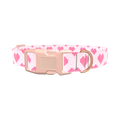 Geometric Heart Dog Collar - plastic gold