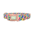 Christmas Tree Pattern Dog Collar - plastic rose gold