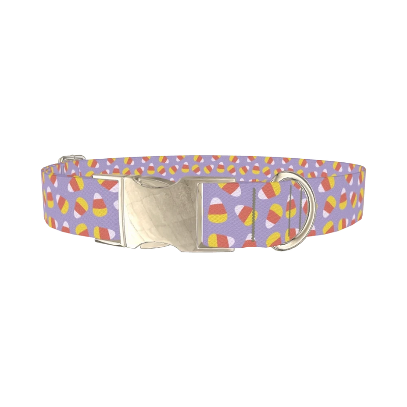 Halloween Candy Dog Collar - metal silver