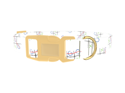 Tic Tac Toe Pattern Dog Collar