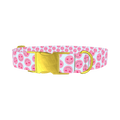 Heart Smile Emoji Dog Collar - metal gold