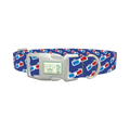 Cinema Glasses Dog Collar - plastic silver