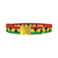 Rasta Leaf Dog Collar - metal gold