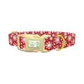 Festive Snowflake Dog Collar - plastic gold