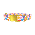 Multicolor Heart Dog Collar - metal rose gold