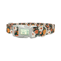 Dark Multicolor Floral Dog Collar - plastic silver