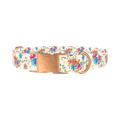 Colorful Floral Bouquet Dog Collar - metal rose gold