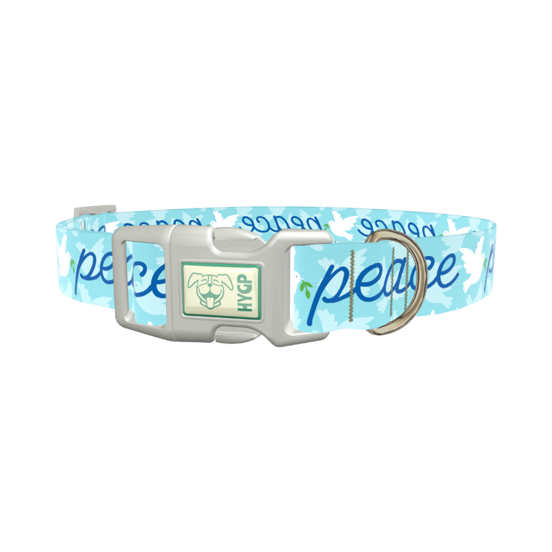 Peace Dove Dog Collar - plastic rose gold