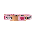 Mama's Girl Bow Dog Collar - metal rose gold