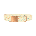 Colorful Reindeer Dog Collar - metal rose gold