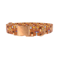 Autumn Mushroom Dog Collar - metal rose gold