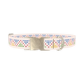 Geometric Cross Dog Collar - metal silver