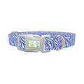 Zebra Stripe Dog Collar - plastic silver
