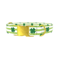 Clover Stripe Dog Collar - metal rose gold