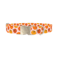 Halloween Pumpkin Dot Dog Collar - metal silver