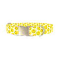Heart Eyes Smiley Dog Collar - metal silver