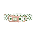 Dotted Clover Dog Collar - plastic rose gold