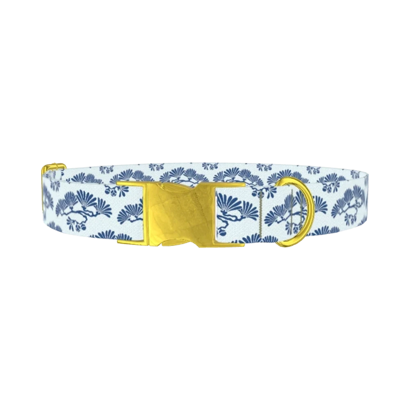 Japanese Tree Dog Collar - metal gold