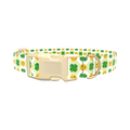 St. Patrick's Smiley Dog Collar - plastic silver