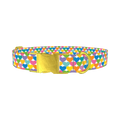 Colorful Heart Dog Collar - metal gold