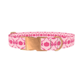 Halloween Pink Pumpkin Dog Collar - metal rose gold