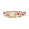 Festive Poinsettia Dog Collar - plastic gold