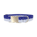 Christmas Night Town Dog Collar - metal silver