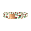 Christmas Mistletoe Dog Collar - metal rose gold