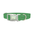 Geometric Snake Skin Dog Collar - plastic silver
