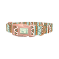 Abstract Tribal Stripe Dog Collar - plastic rose gold