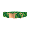 Clover Pattern Dog Collar - metal rose gold