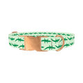 Crocodile Pattern Dog Collar - metal rose gold