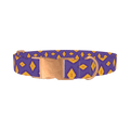Geometric Tribal Diamond Dog Collar - metal rose gold