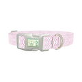 Geometric Snake Dog Collar - plastic silver