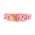 Cherry Pattern Dog Collar - metal rose gold