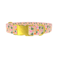 Tropical Floral Dog Collar - metal gold