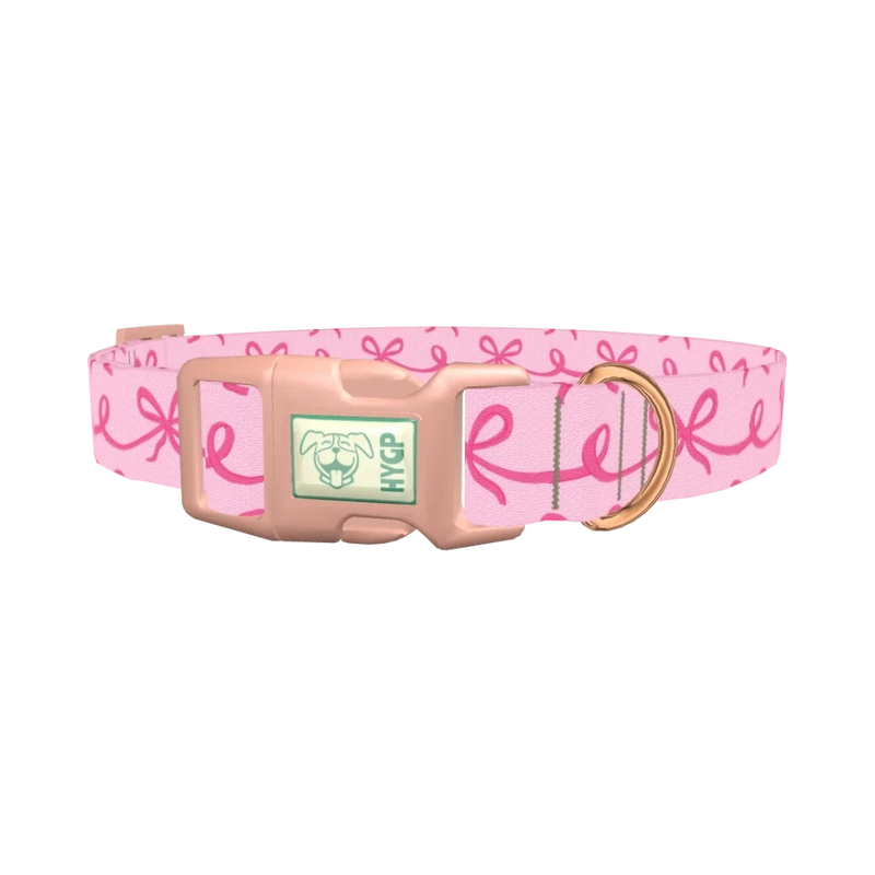 Bow Garland Dog Collar - plastic rose gold